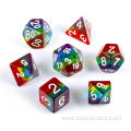 Transparent Rainbow Polyhedral RPG Dice Set for D&D Dungeons and Dragons Game